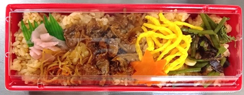 あさりと山菜彩り弁当（さつま芋甘露煮）